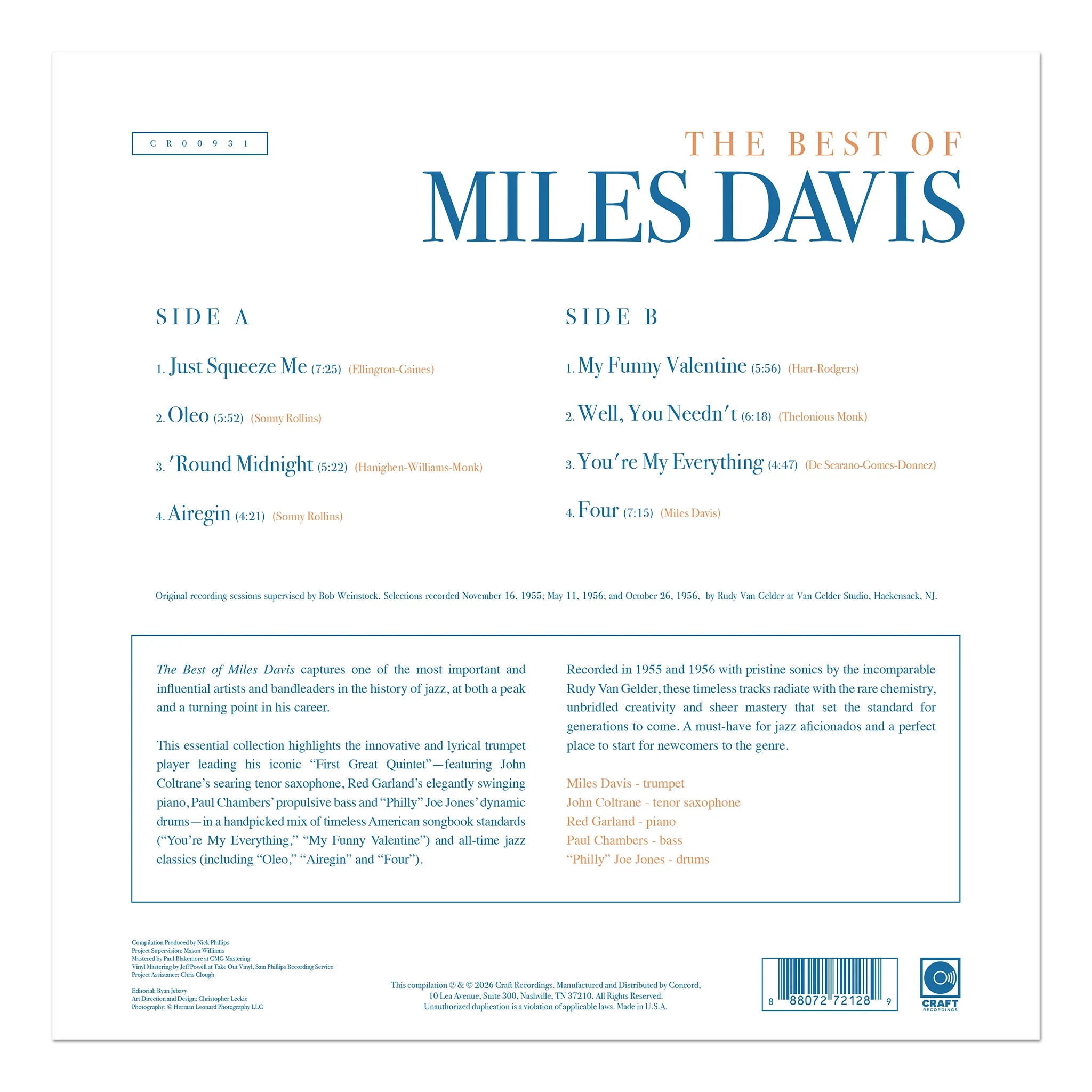 MILES DAVIS - The Best Of Miles Davis - LP - Vinyl [MAR 13] - Image 3