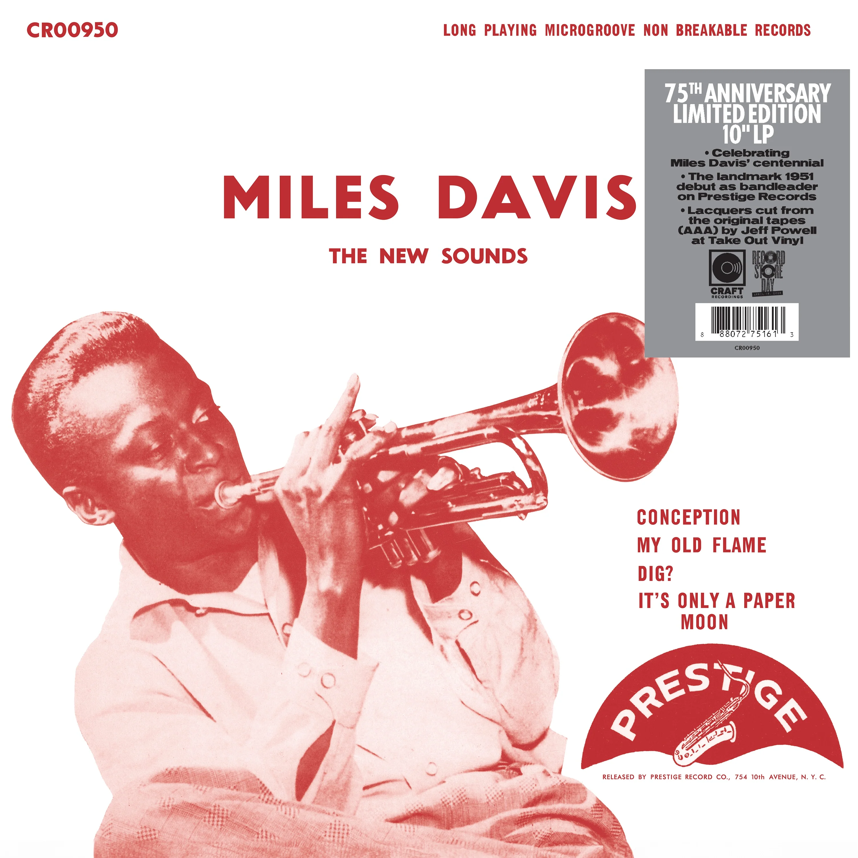 Miles Davis - The New Sounds (Mono 10") - 10" - Limited Edition Black Vinyl  [Record Store Day 2026] - Image 2